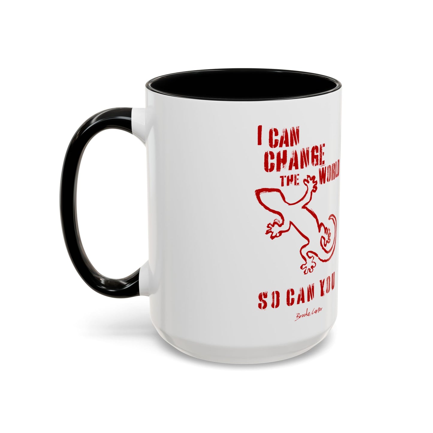 'I can change the world' (gecko) mug