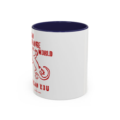 'I can change the world' (gecko) mug