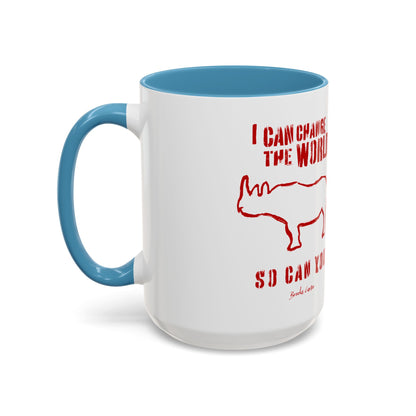 'I can change the world' (rhino) mug