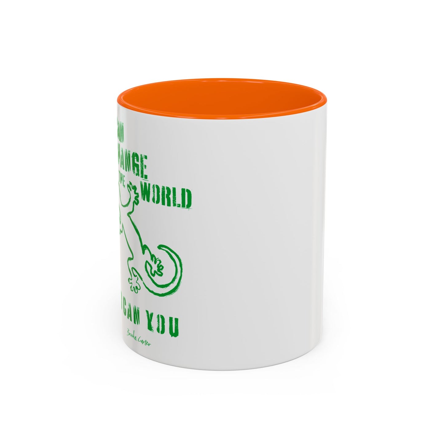 'I can change the world' (gecko) mug