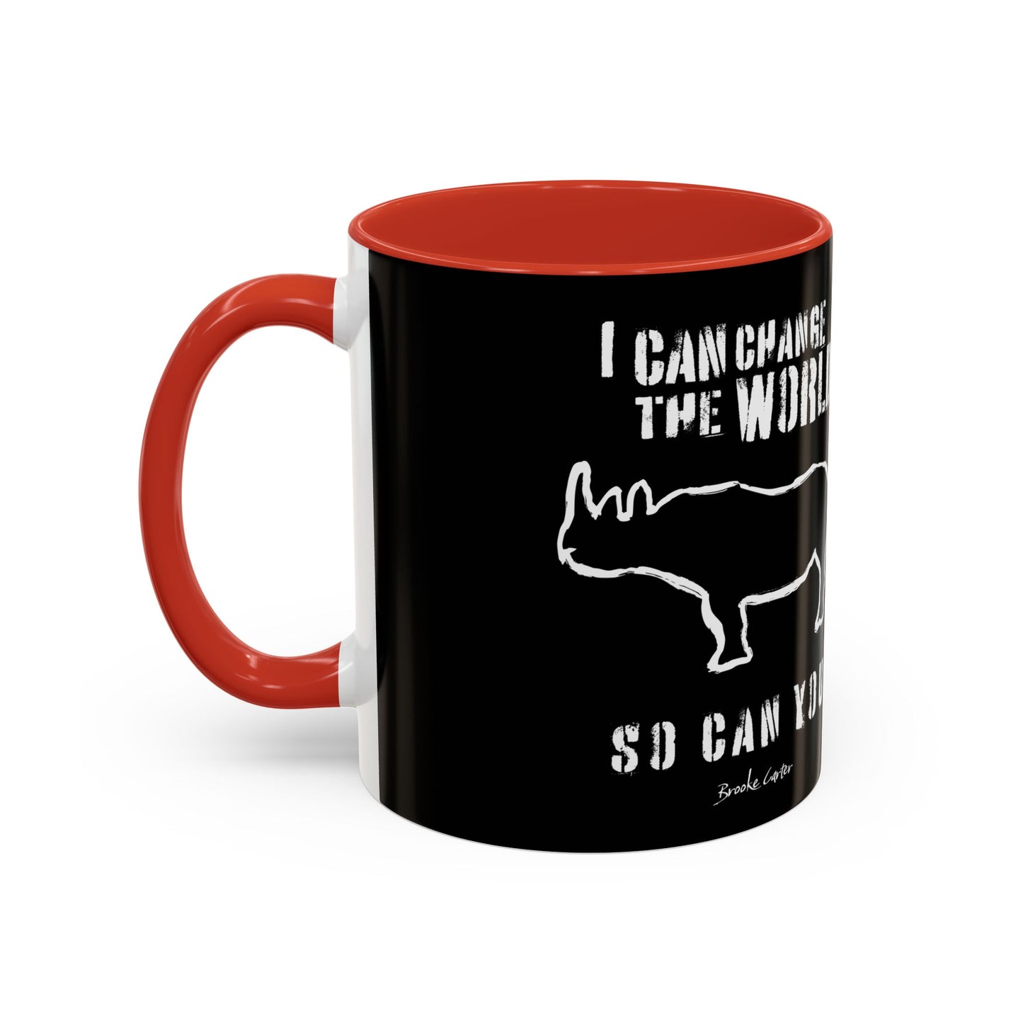 'I can change the world' (rhino) mug