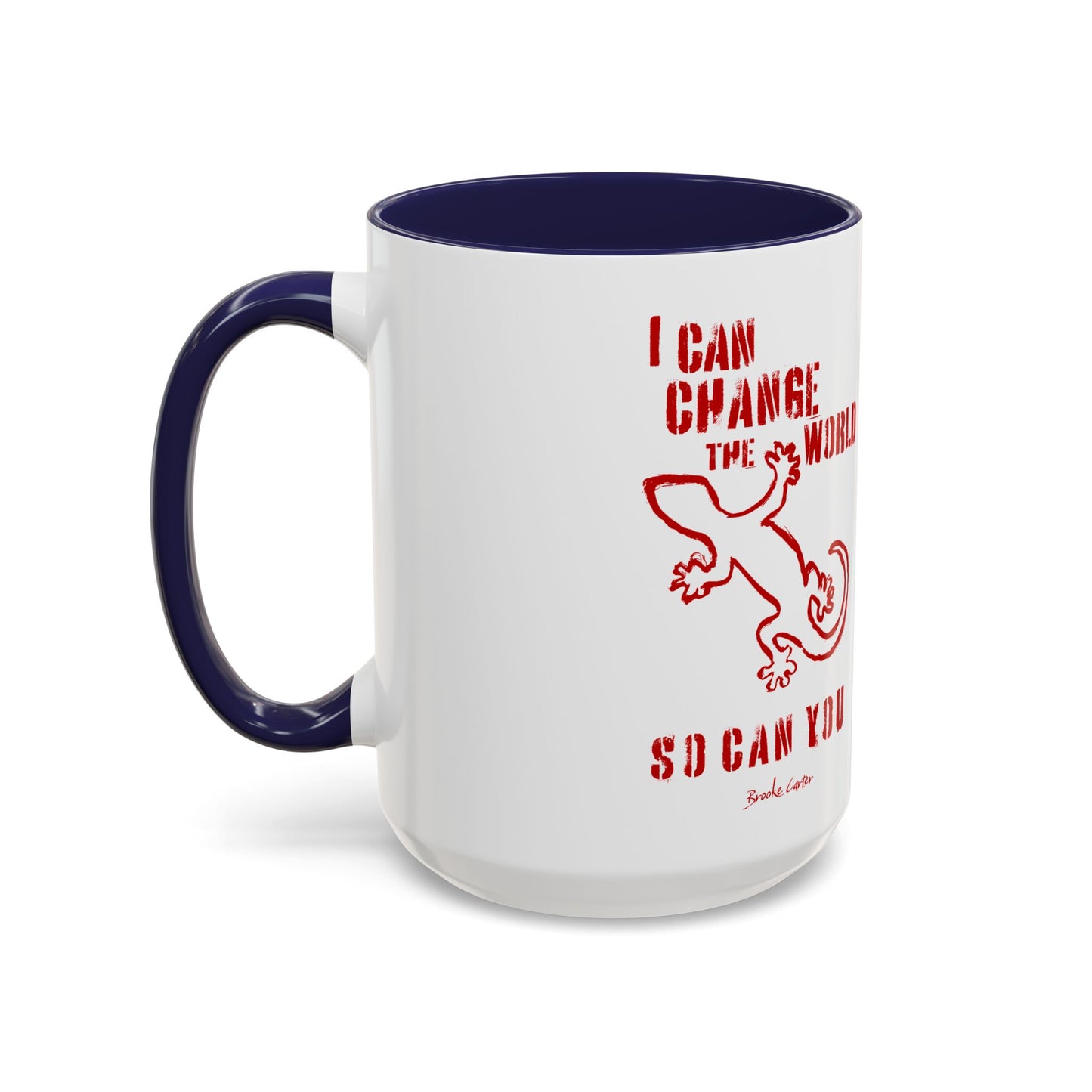 'I can change the world' (gecko) mug