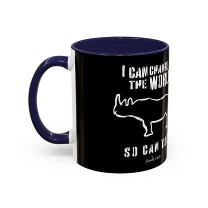'I can change the world' (rhino) mug