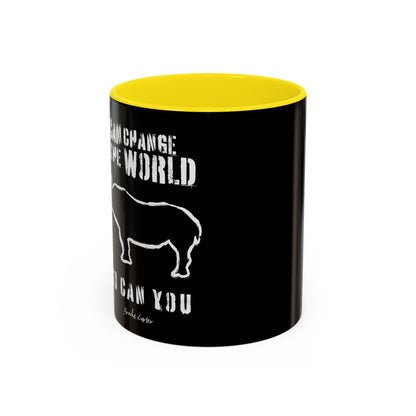 'I can change the world' (rhino) mug