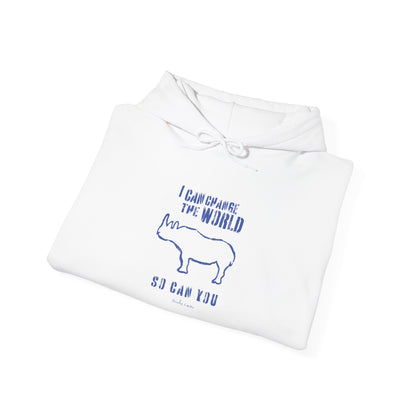 'I can change the world' (rhino) hoodie