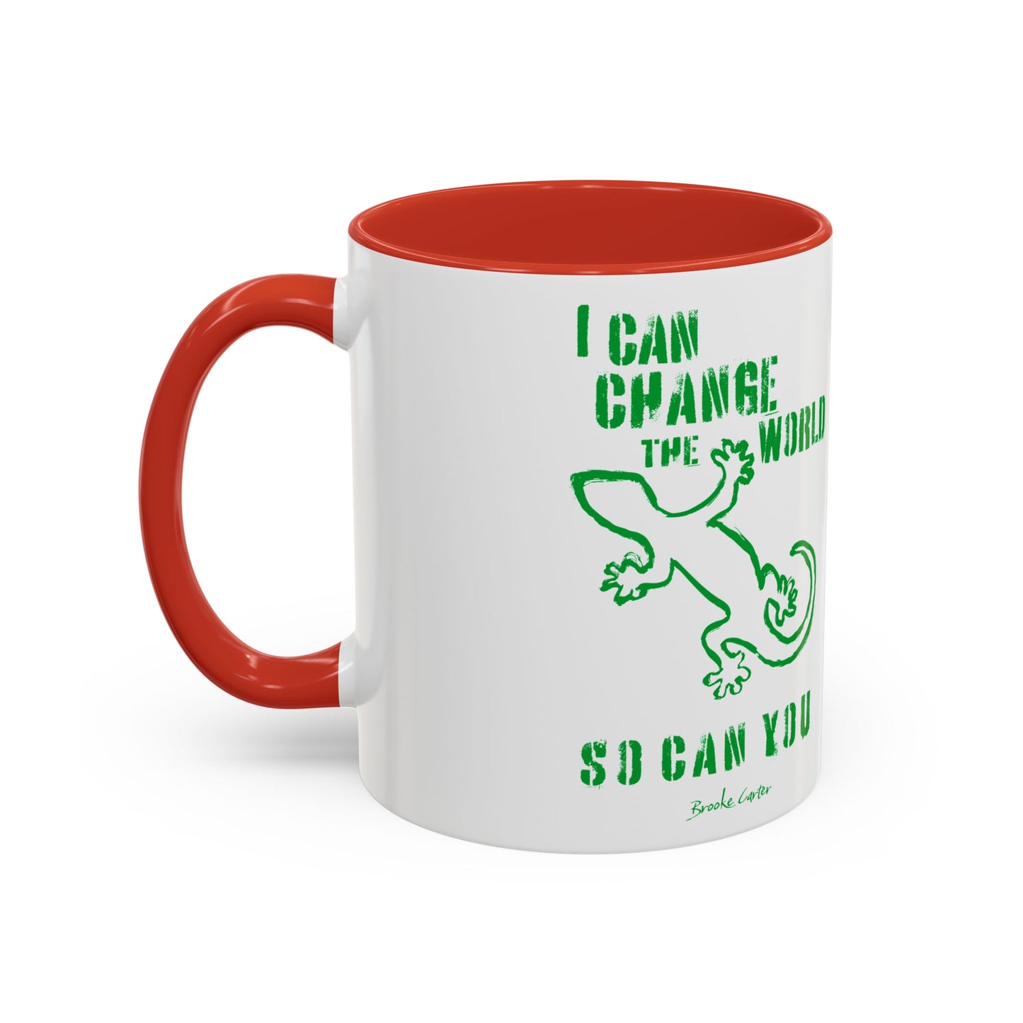 'I can change the world' (gecko) mug