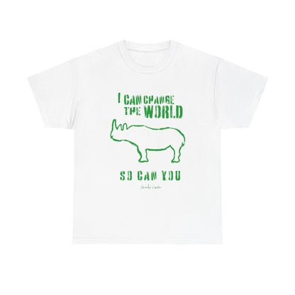 'I can change the world' (Rhino)  Cotton Tee