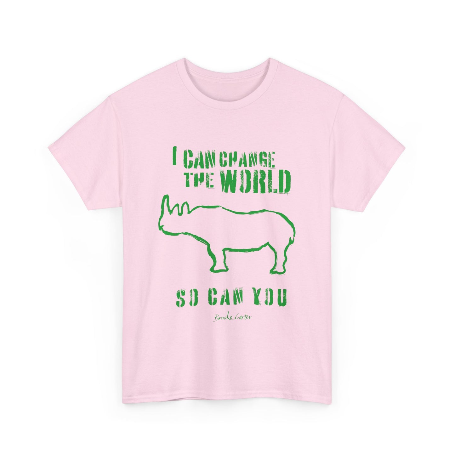 'I can change the world' (Rhino)  Cotton Tee