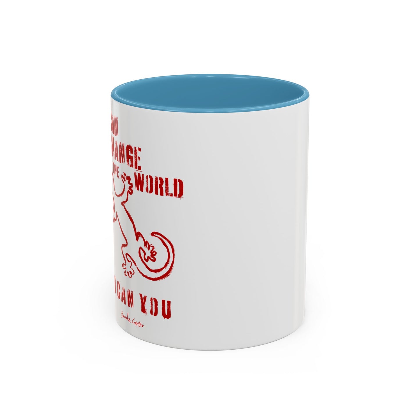 'I can change the world' (gecko) mug