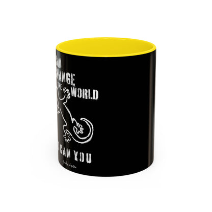'I can change the world' (gecko) mug