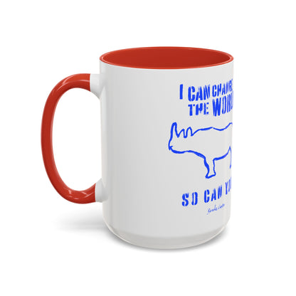 'I can change the world' (rhino) mug