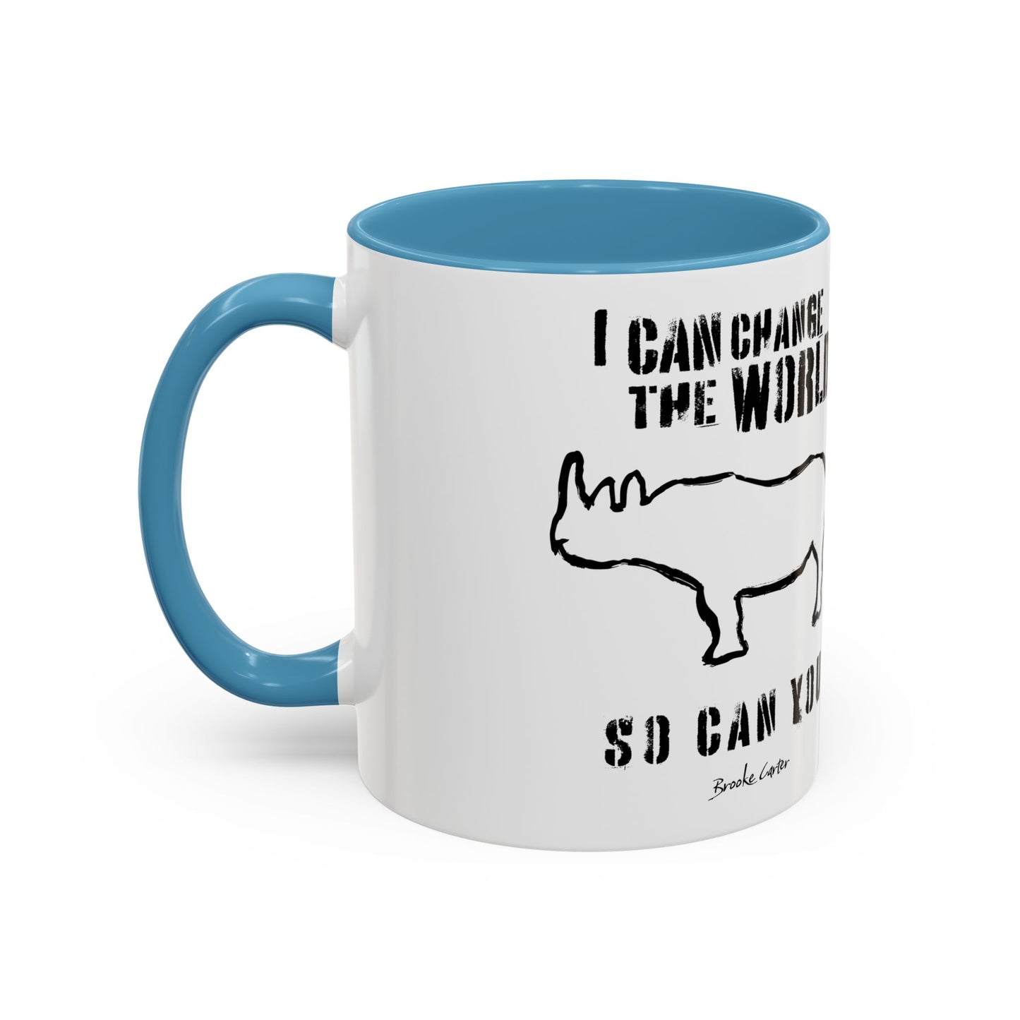 'I can change the world' (rhino) mug