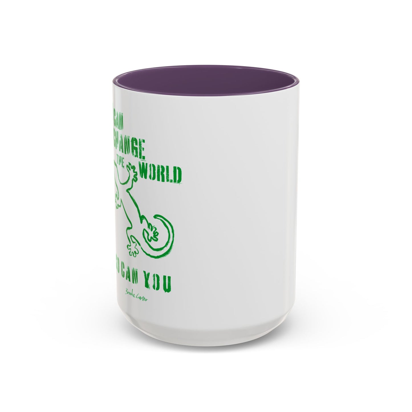 'I can change the world' (gecko) mug