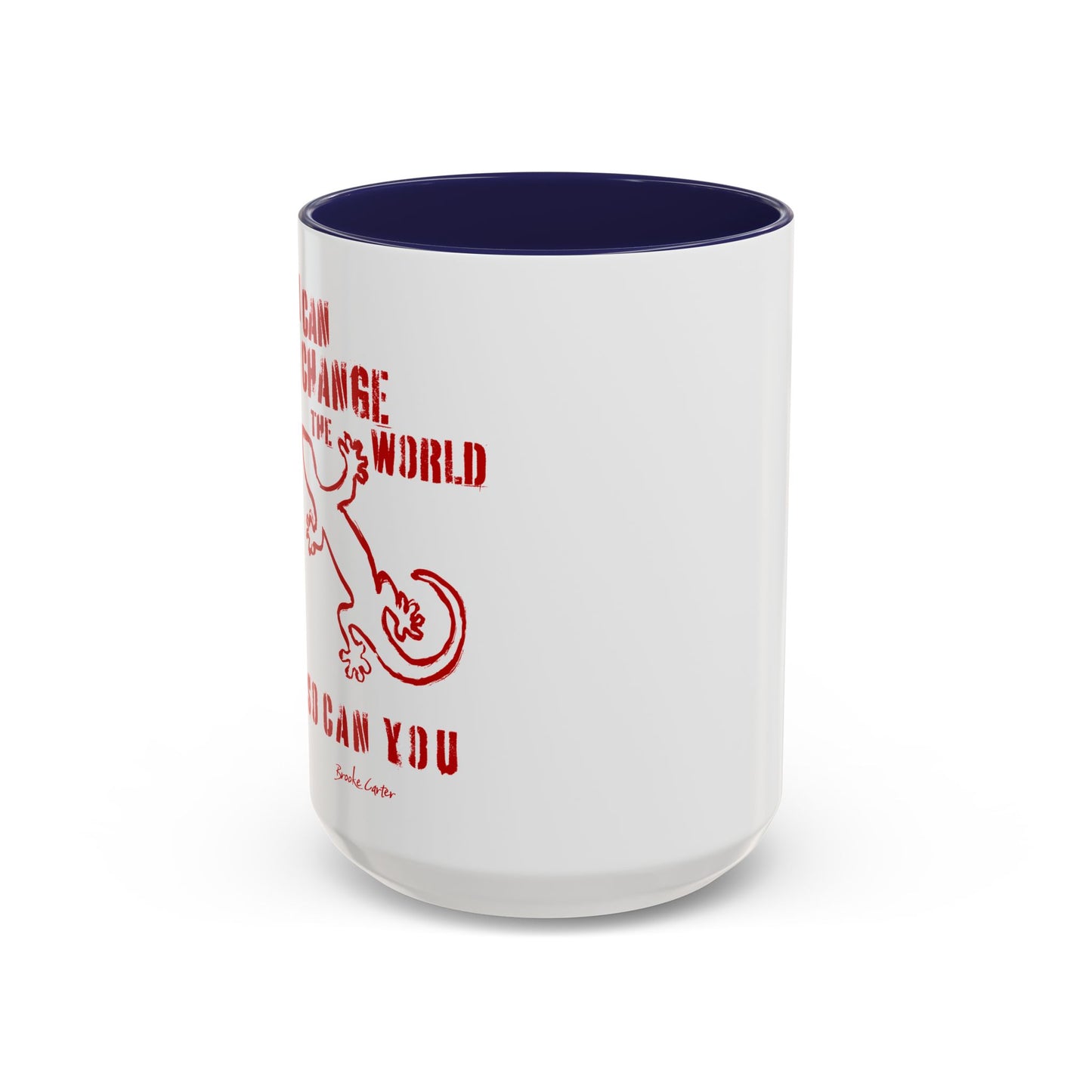 'I can change the world' (gecko) mug