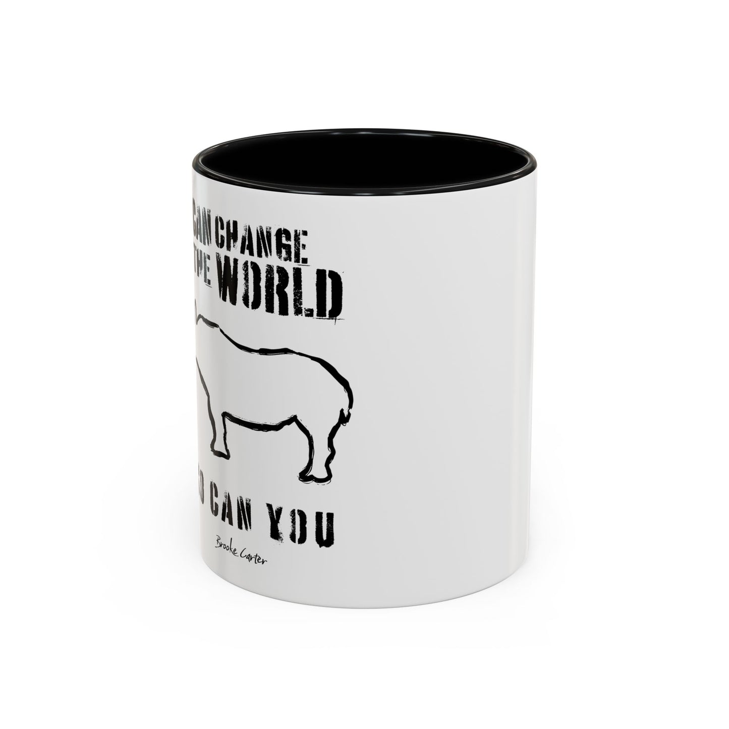 'I can change the world' (rhino) mug
