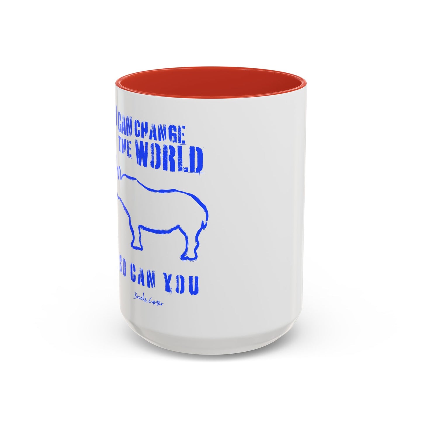 'I can change the world' (rhino) mug