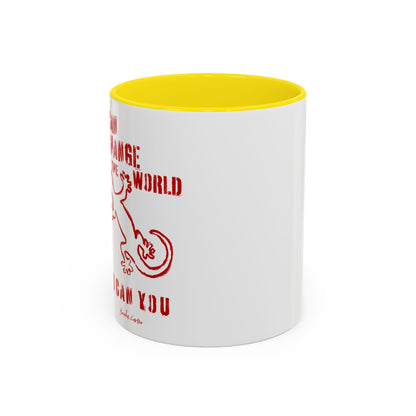 'I can change the world' (gecko) mug