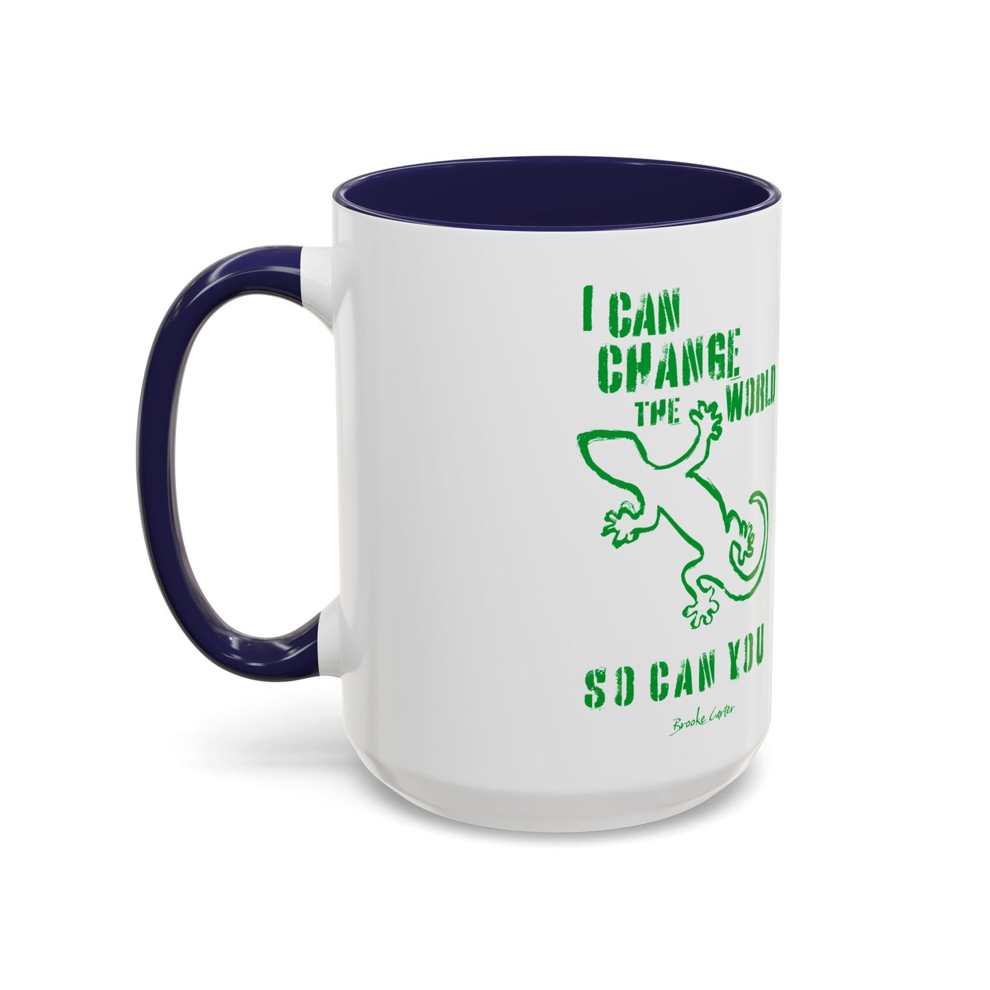 'I can change the world' (gecko) mug