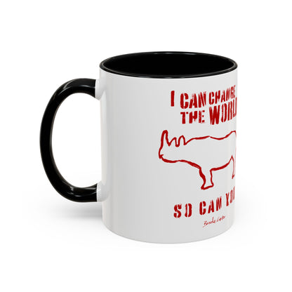 'I can change the world' (rhino) mug