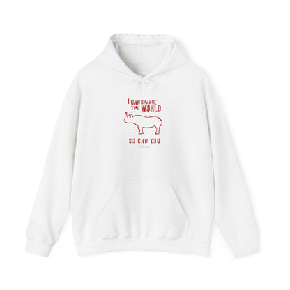 'I can change the world' (rhino) hoodie