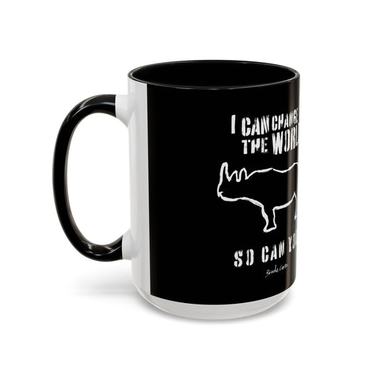 'I can change the world' (rhino) mug