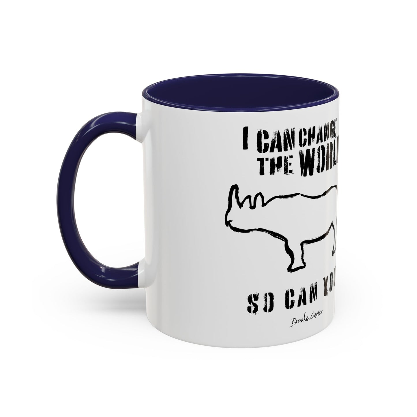 'I can change the world' (rhino) mug
