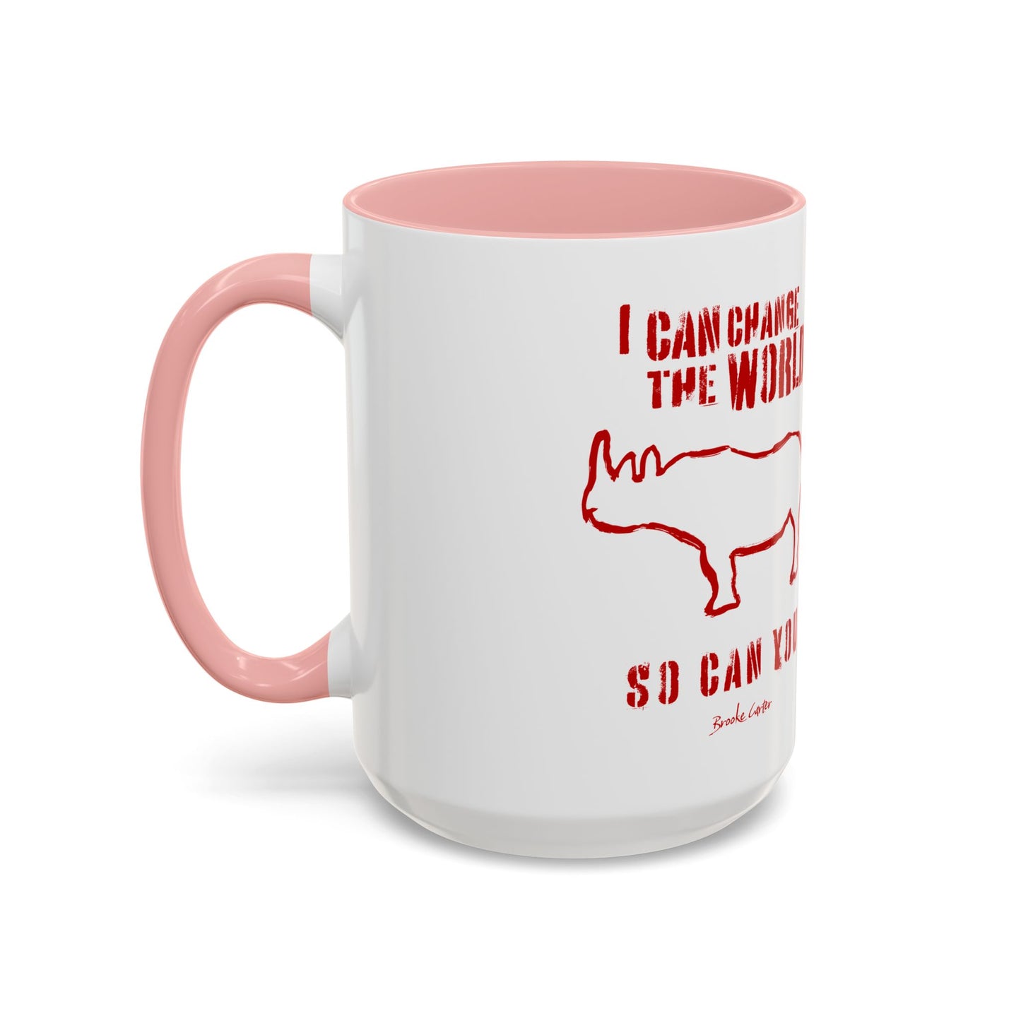 'I can change the world' (rhino) mug