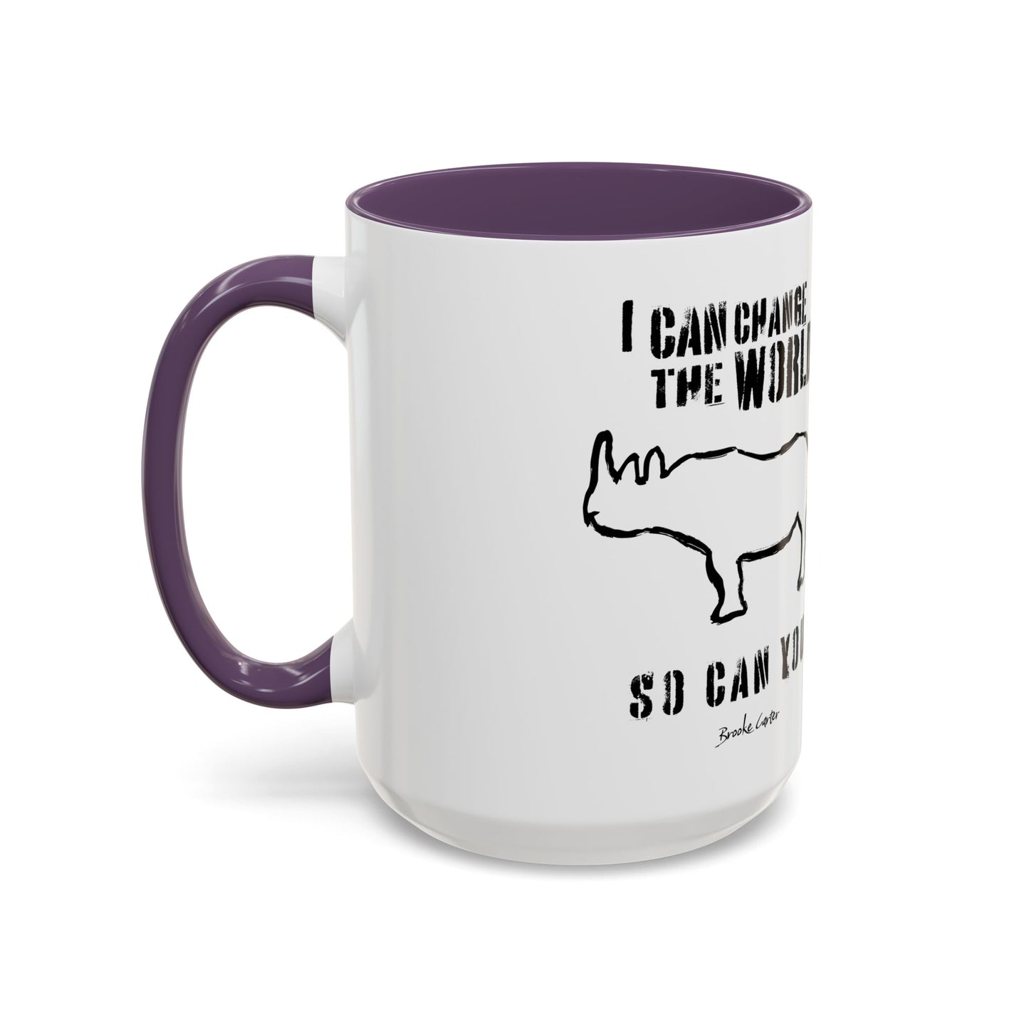 'I can change the world' (rhino) mug