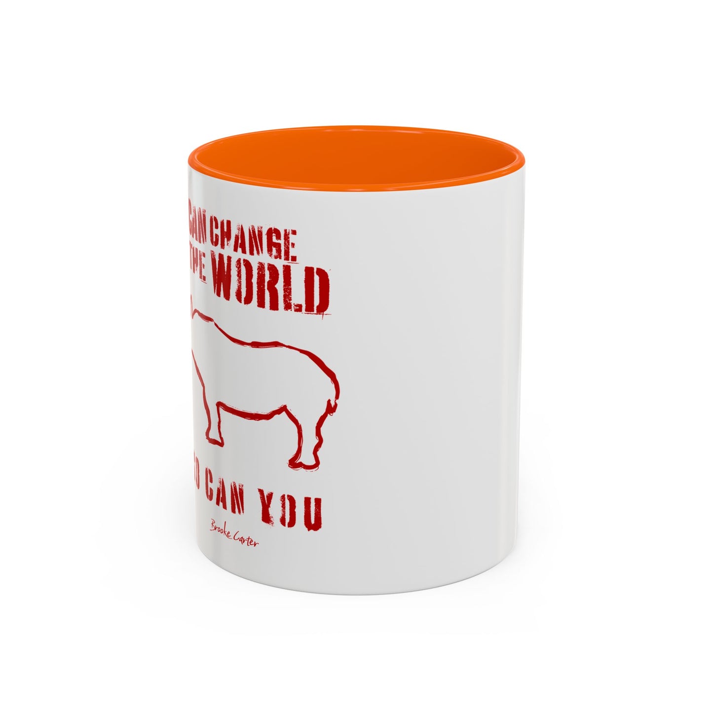 'I can change the world' (rhino) mug