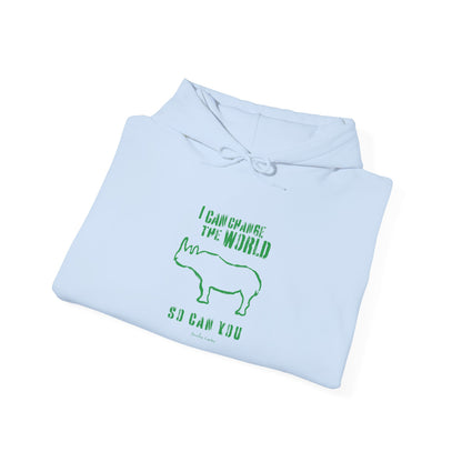 'I can change the world' (rhino) hoodie