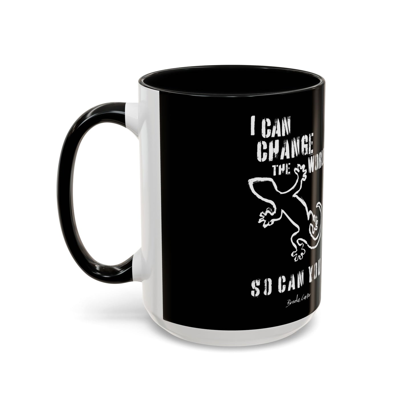 'I can change the world' (gecko) mug