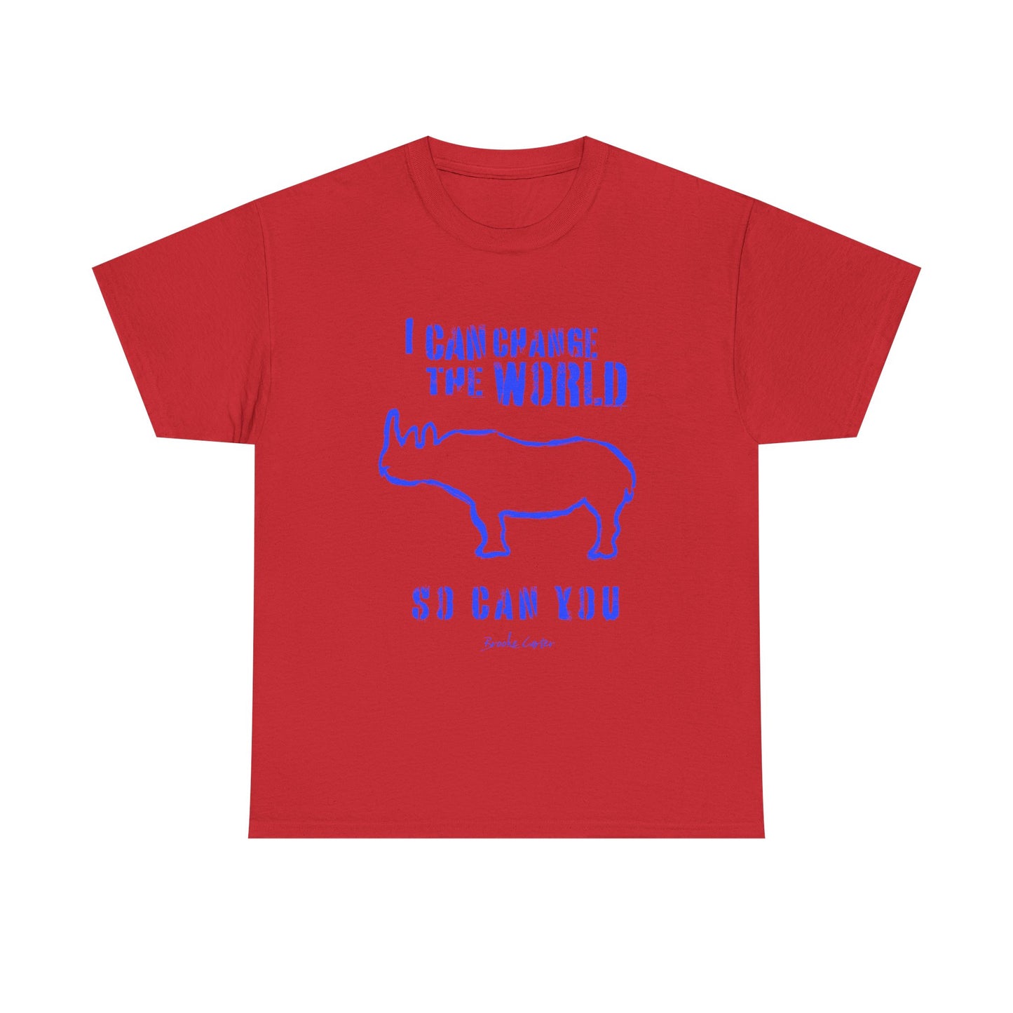 'I can change the world' (Rhino)  Cotton Tee