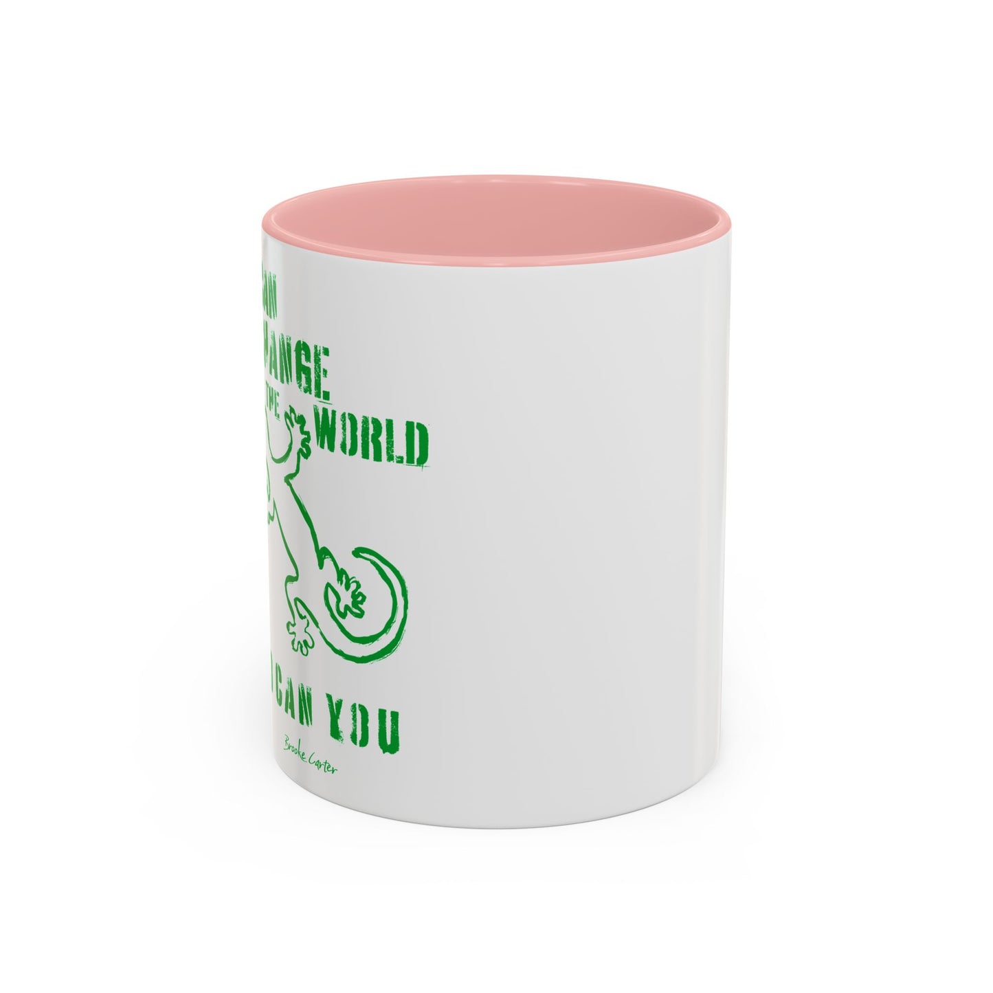 'I can change the world' (gecko) mug