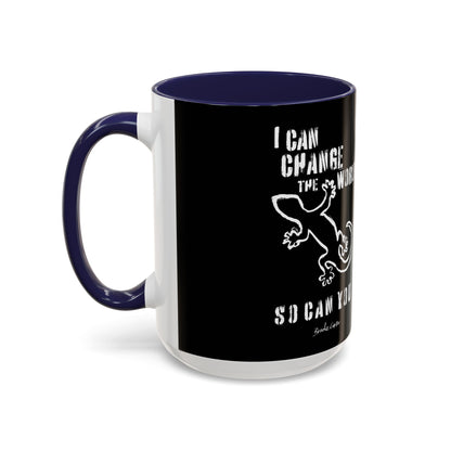 'I can change the world' (gecko) mug