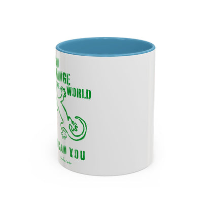 'I can change the world' (gecko) mug