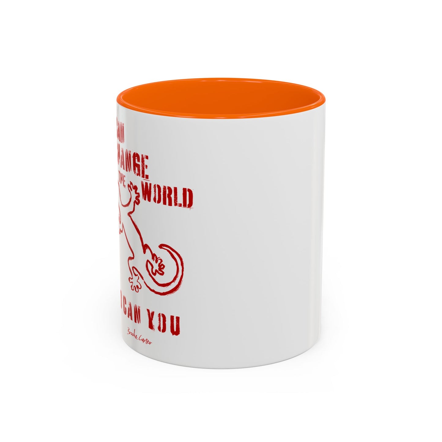 'I can change the world' (gecko) mug