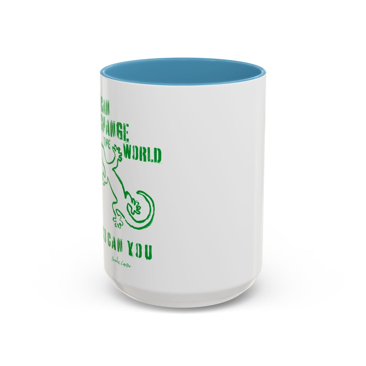 'I can change the world' (gecko) mug