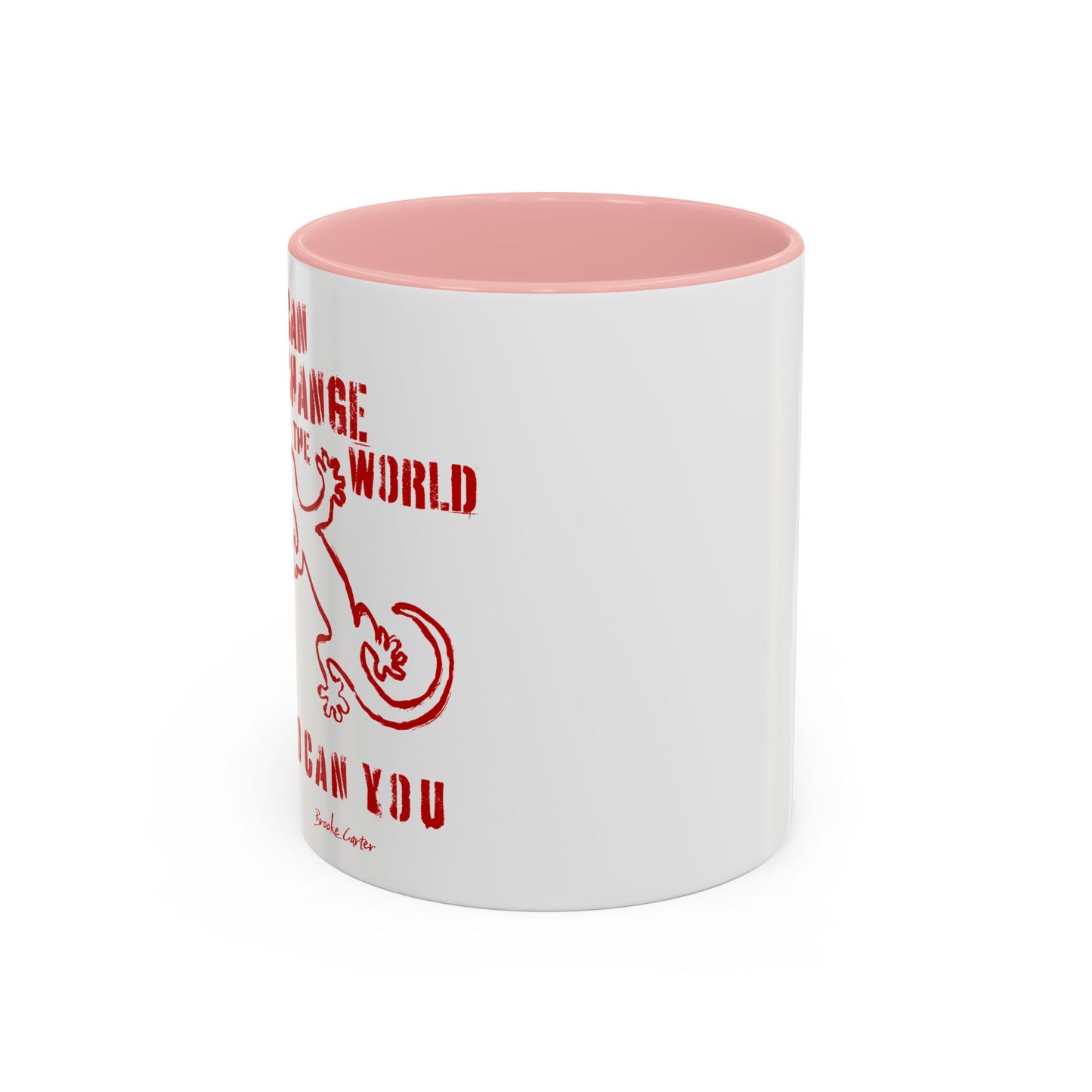 'I can change the world' (gecko) mug