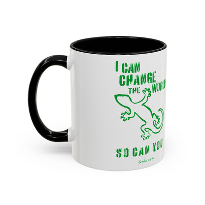 'I can change the world' (gecko) mug