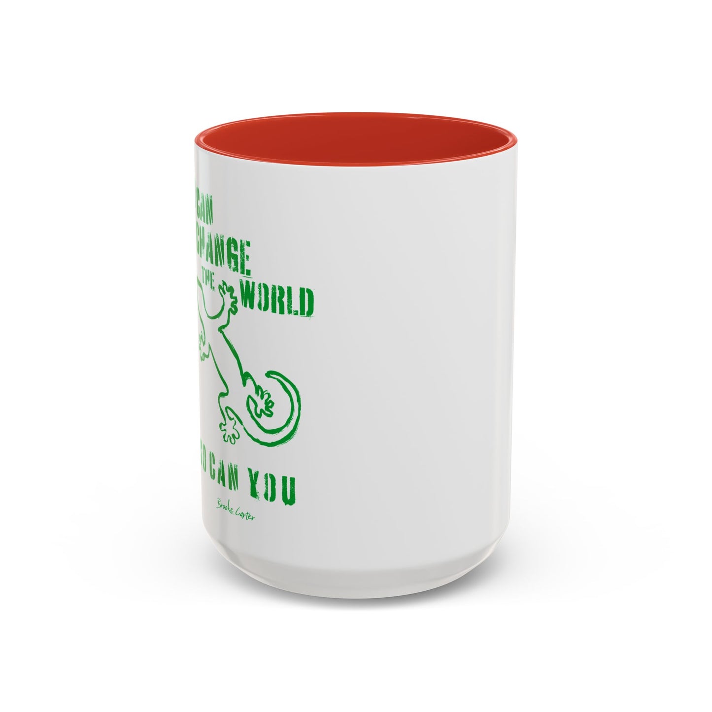 'I can change the world' (gecko) mug