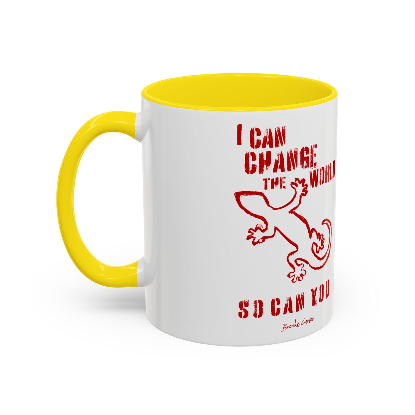 'I can change the world' (gecko) mug