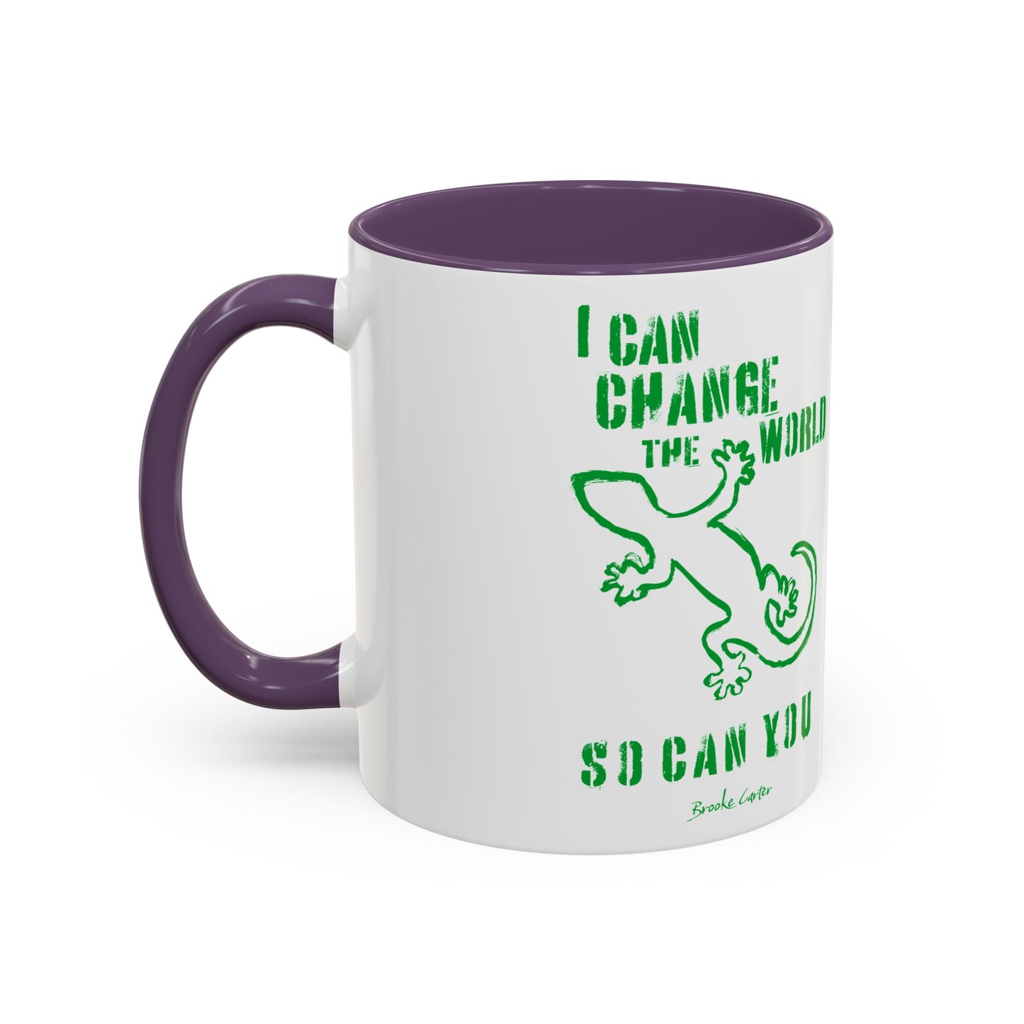 'I can change the world' (gecko) mug