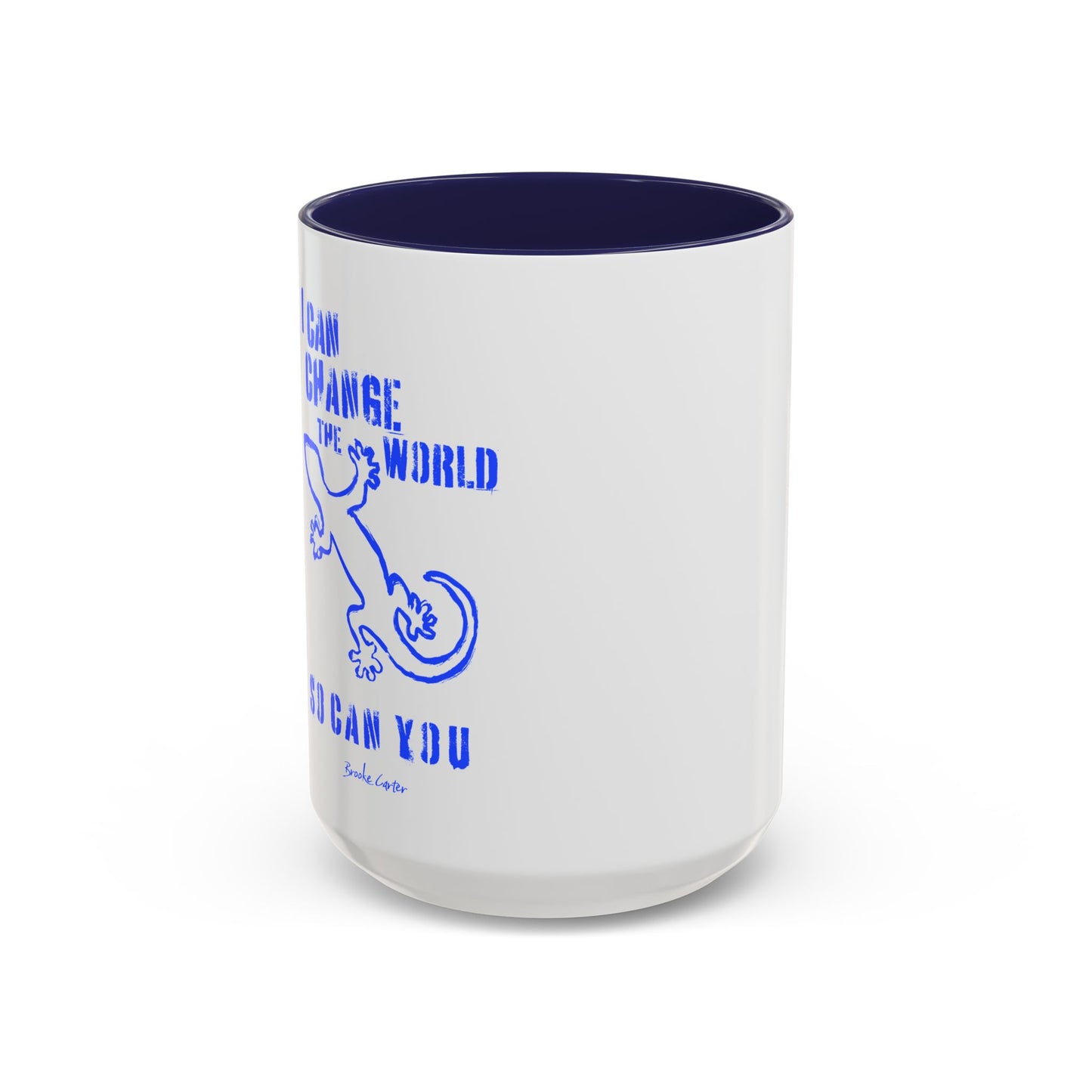 'I can change the world' (gecko) mug