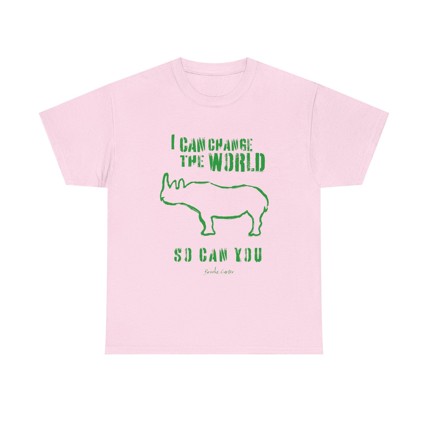 'I can change the world' (Rhino)  Cotton Tee