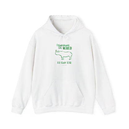 'I can change the world' (rhino) hoodie