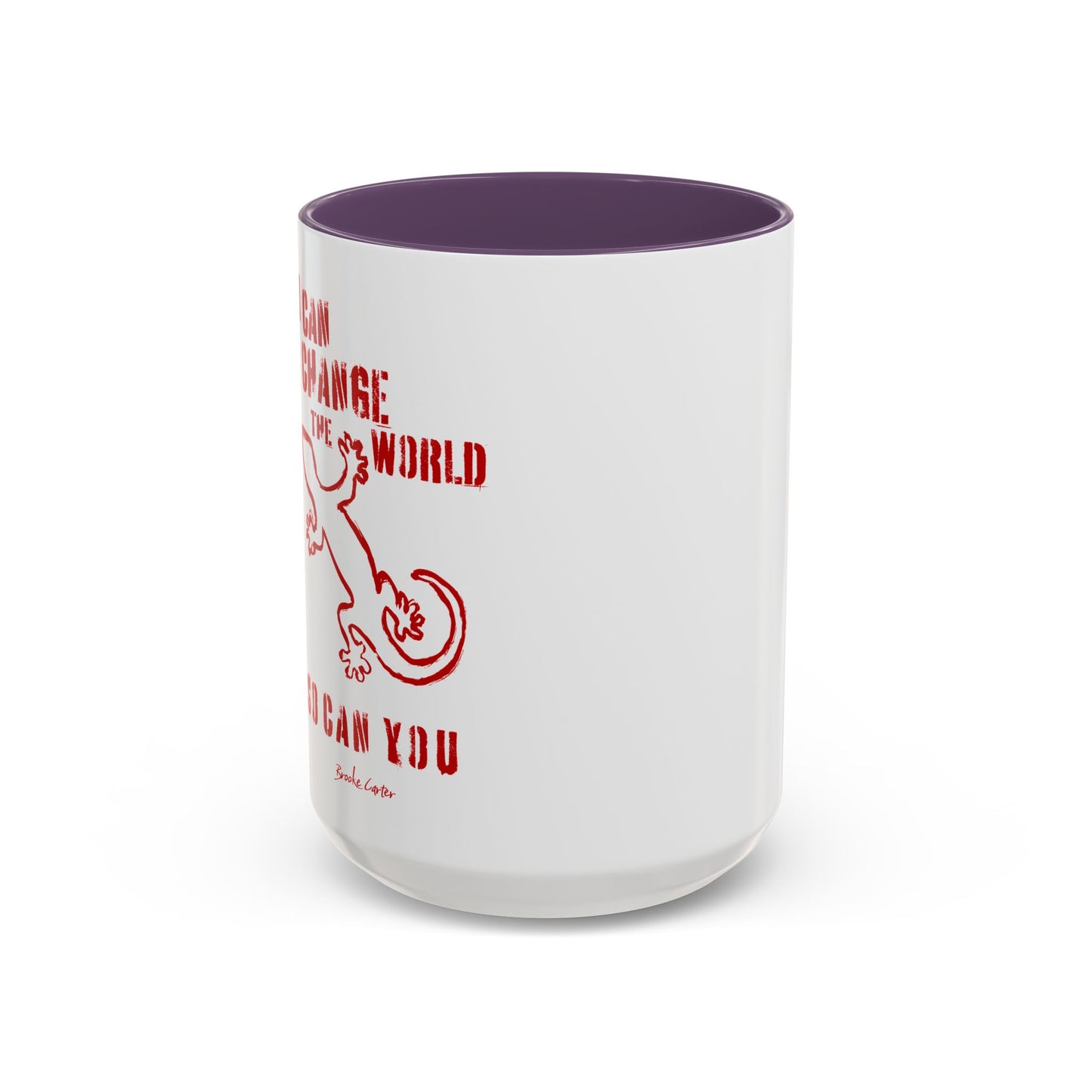 'I can change the world' (gecko) mug