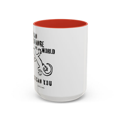 'I can change the world' (gecko) mug