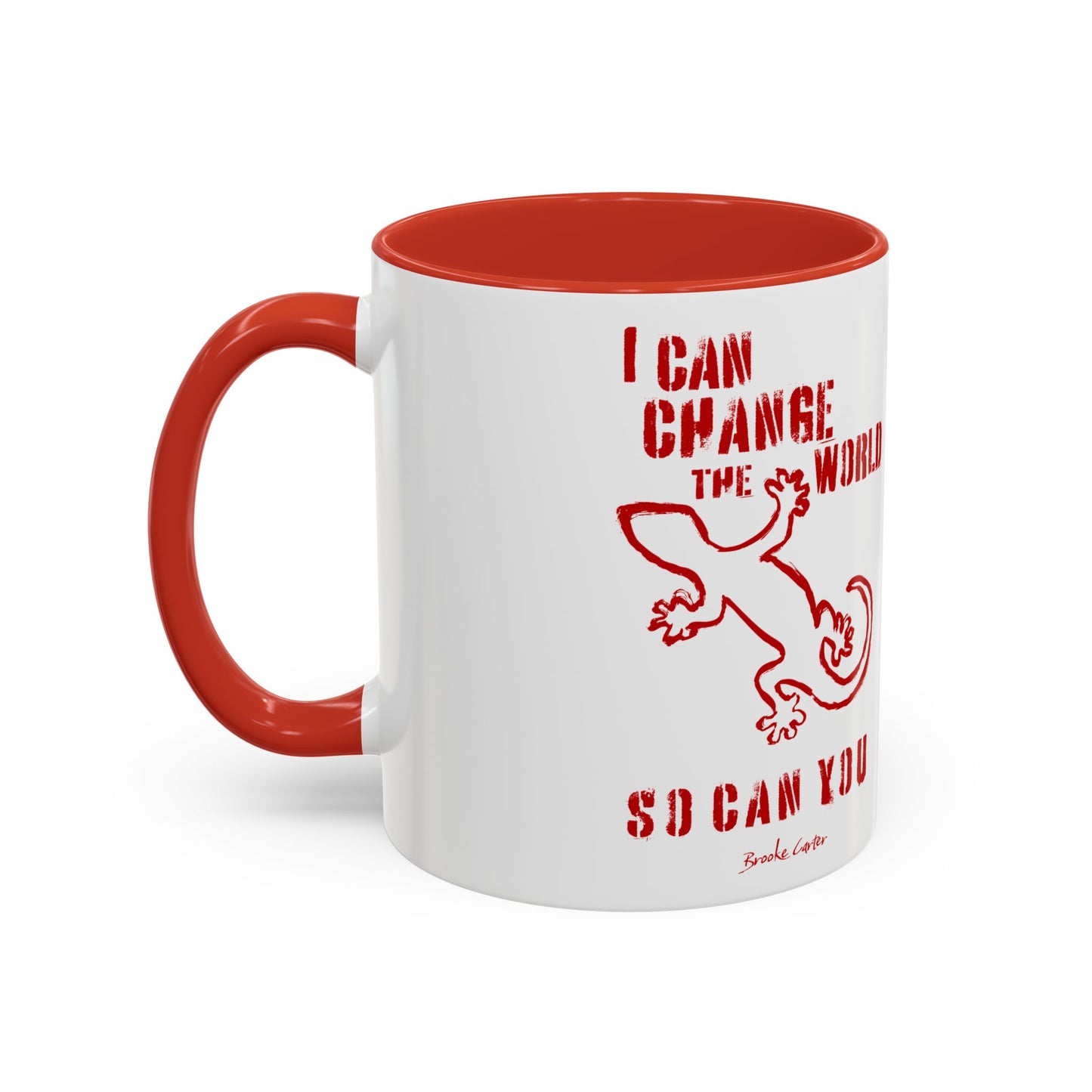 'I can change the world' (gecko) mug
