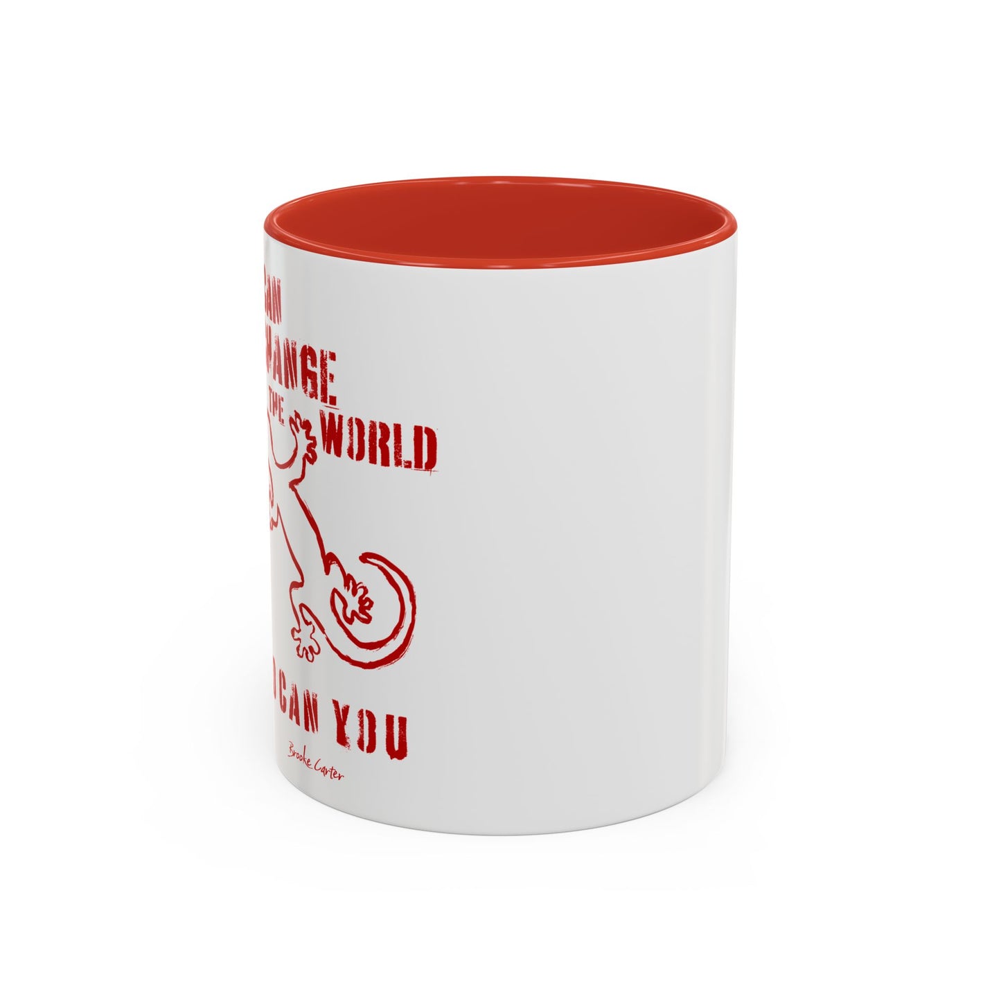 'I can change the world' (gecko) mug