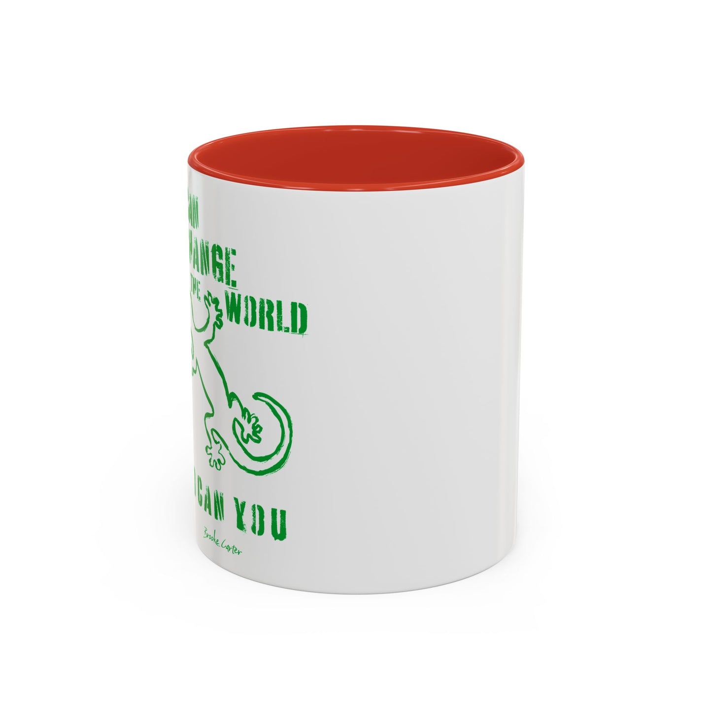 'I can change the world' (gecko) mug